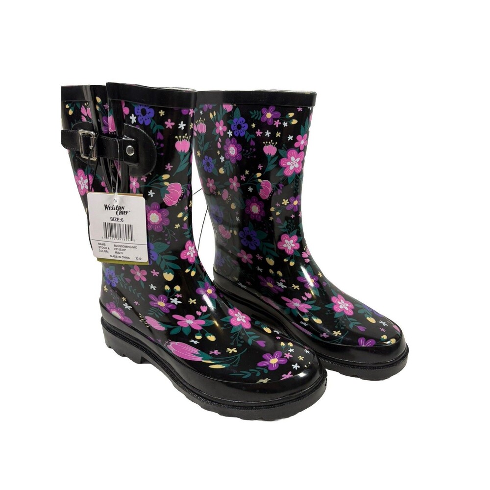 NWT Western Chief Women’s Blossom Mid Rain Boot Size 6
